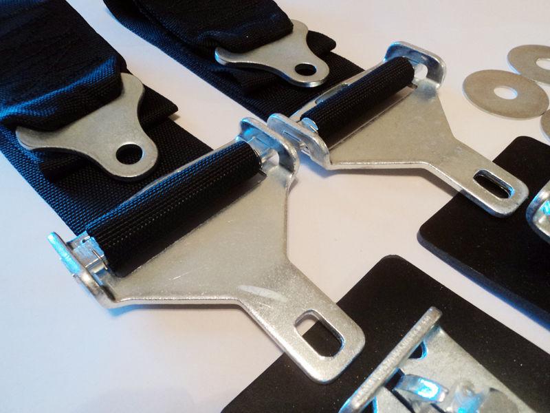 NEW DRAG RACE NOSTALGIA STYLE BLACK SEAT BELTS MUSCLECAR HOTROD RESTOMOD GASSER, US $89.95, image 3