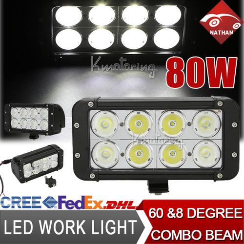 80w 8000lm cree combo led work light offroad lamp truck 4wd 4x4 spot flood 120w