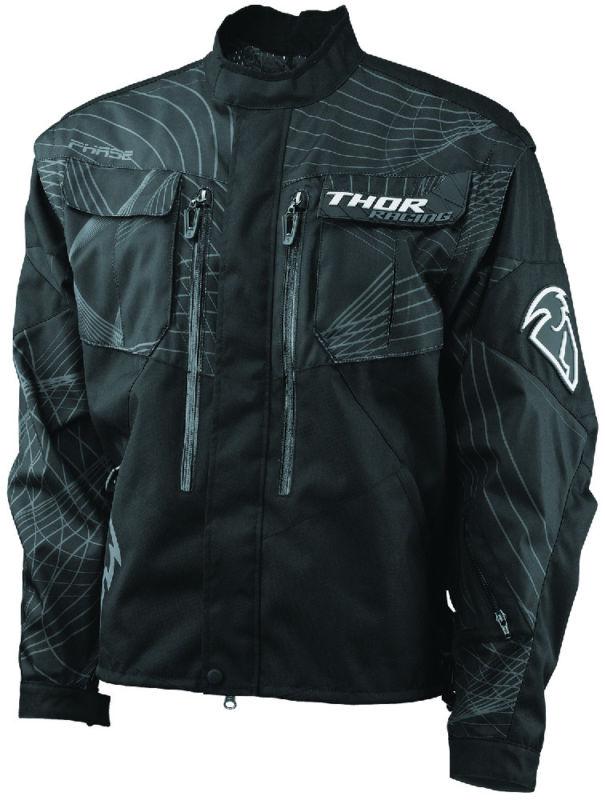 Buy Thor Phase Black OffRoad Dirt Bike Jacket MX ATV Dual Sport 2014