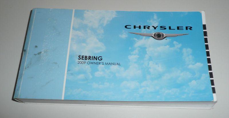 2009 09 chrysler sebring factory owners manual only … free ship