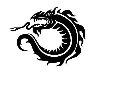 Dragon vinyl car sticker, decal, window oracal 651 b7