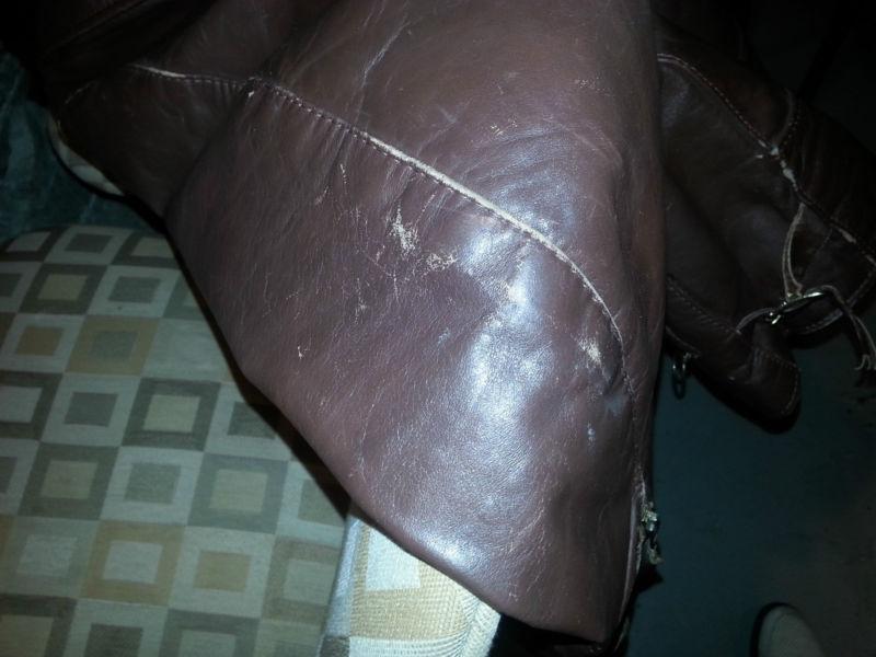 Brooks brown leather motorcycle jacket 70's, US $65.00, image 3