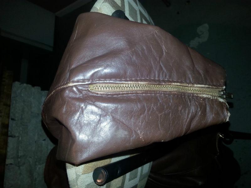 Brooks brown leather motorcycle jacket 70's, US $65.00, image 4