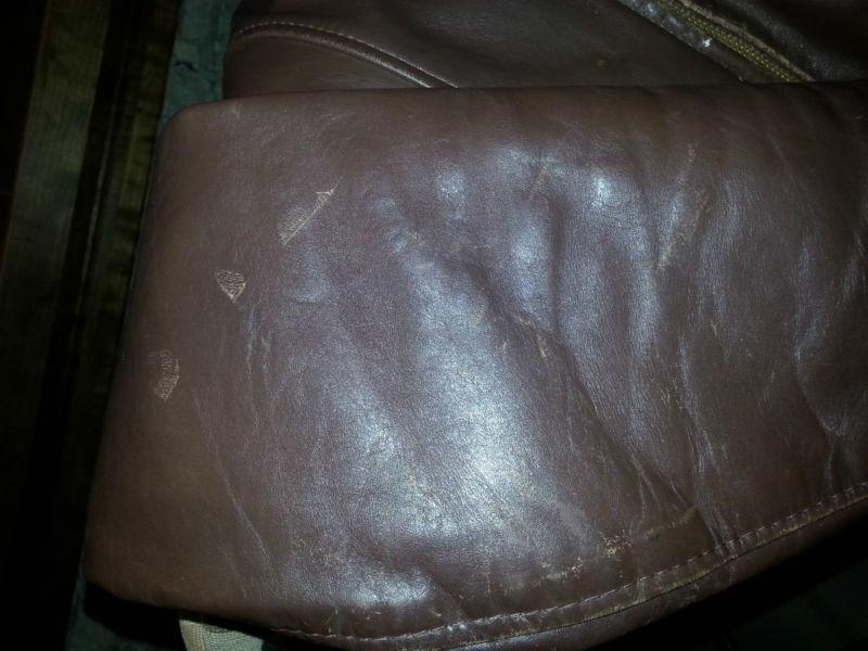 Brooks brown leather motorcycle jacket 70's, US $65.00, image 5