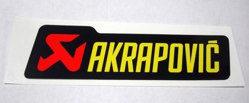Akrapovic exhaust muffler decal 5⅞ " x 1¾ " 285°f heat proof resistant sticker