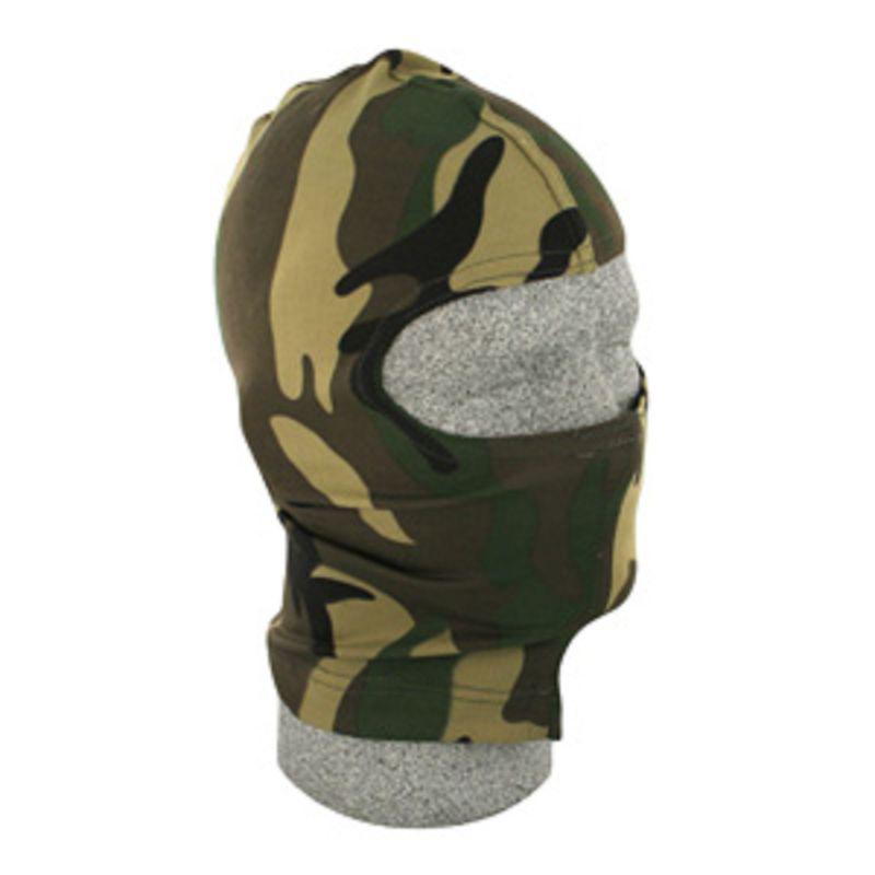 Motorcycle biker balaclava under helmet hood woodland