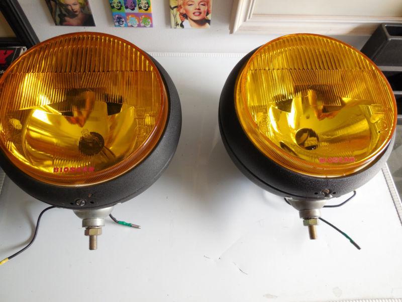 Rare vintage amber genuine twin h2 cibie super bioscars w/covers (pair) reduced$
