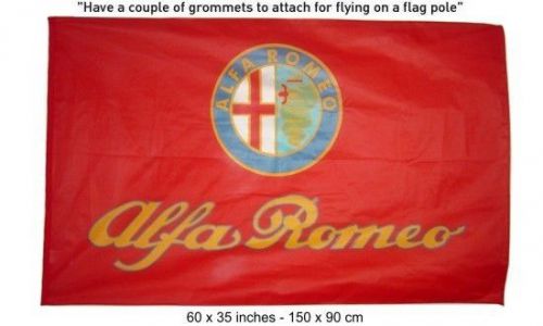 New alfa romeo red flag banner sign 3x5 feet mito brera gt giulietta 4c