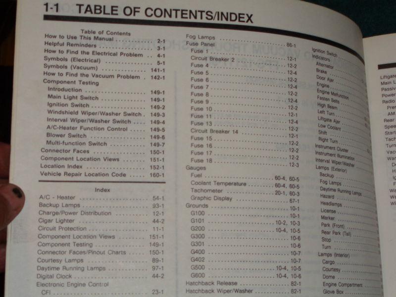 1990 FORD ESCORT / WIRING & VACUUM DIAGRAM SHOP MANUAL / ORIGINAL BOOK, US $19.50, image 2