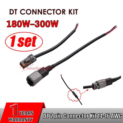 1 set dt 2 pin connector kit 14-16 awg pins deutsch contacts adaptor with wire