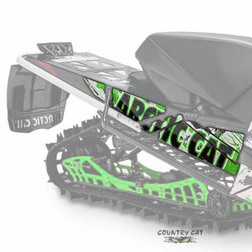 Arctic cat 2012-2016 zr f xf m scarred tunnel graphics decal wrap - green
