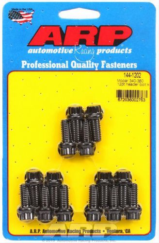 Arp header bolts 12-point custom 450 black oxide chrysler small block set of 14