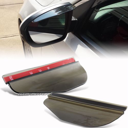 2x smoke rear view side mirror flexible sun visor shade rain shield universal c