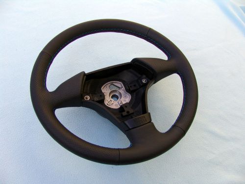 Bmw euro sports steering wheel, e36, m3, new leather and 3 color stitching