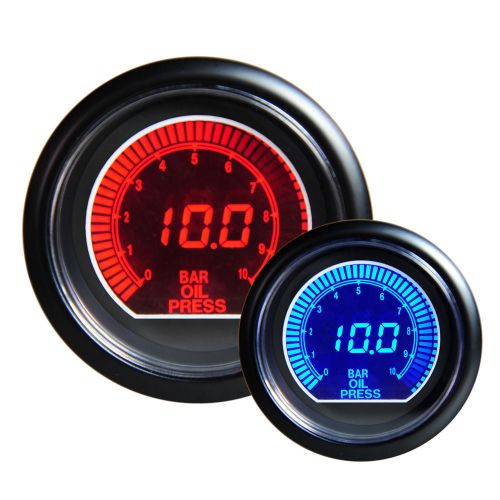 Universal blue lcd 2.5&#034; 60mm digital bar racing engine oil pressure gauge meters