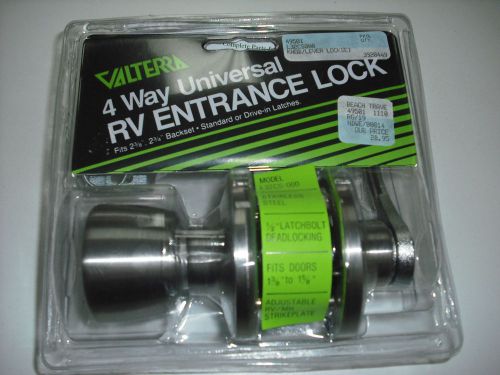 Rv - trailer / knob x lever entry door lock - stainless steel - chrome color