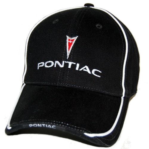 Pontiac black hat cap shipped in a box - free gtp gxp grand prix g6 g8
