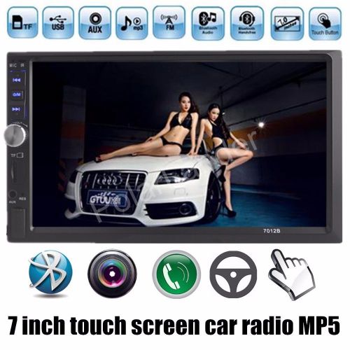 7'' car stereo radio 1din bluetooth usb/tf/aux/remote/eq head unit touch screen