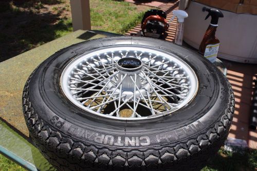 Austin healey 3000 wire wheels dunlop 15 inch 60 spoke w/165 p3 pirellis