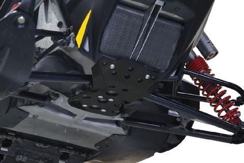 New snowmobile skinz polaris aluminum skid plate in  black psp400-bk