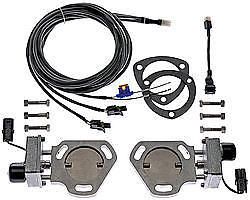 Race ready 3 in pipe aluminum dual electric exhaust cut-out kit p/n ec300d