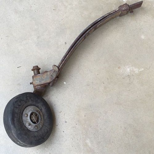 Scott vintage aircraft tailwheel assembly 6x2 firestone tire spring bracket