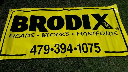 Brodix heads racing banners flags signs nhra drags nmca offroad hotrod nascar