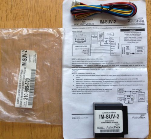 Gmc envoy chevrolet trailblazer bravada door lock interface 310-909-520 new!