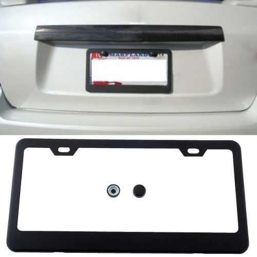 Buy Black Printed Stainless Steel License Plate Frame +Screw Caps US