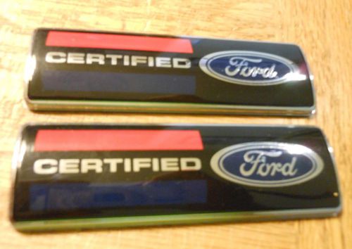 Pair of  certified ford fender emblems -- new==last pair left