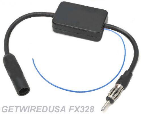 In-line am fm radio signal power booster car stereo antenna reception amplifier