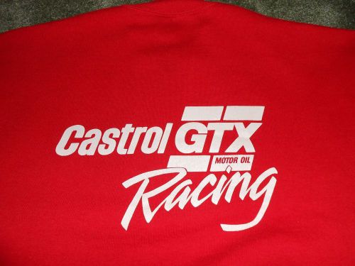 Super rare vtg 80,s castrol gtx racing drag motor oil sweatshirt xl-l
