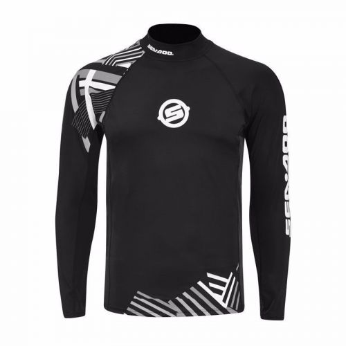 Sea doo men's vibe long sleeve rashguard 2864190909 l black / gray
