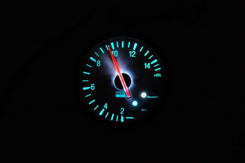Jdm hks white face black font 60mm water or oil temperature gauge red needle