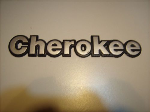 Jeep cherokee oem metal nameplate script emblem 7.1/4&#034; long