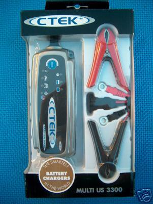 Ctek 3300 12 volt battery charger w/cigarette lighter adapter 56-263 power port