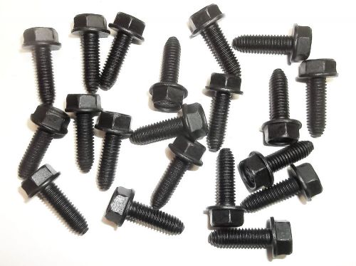 Triumph flange head bolts- qty.20- m6-1.0 x 20mm- 10mm hex- 13mm flange-#164