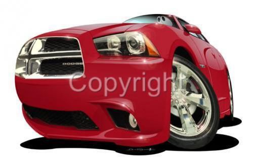 2011 - 2013 dodge charger muscle car cartoon tshirt #6828 cartoontees auto art