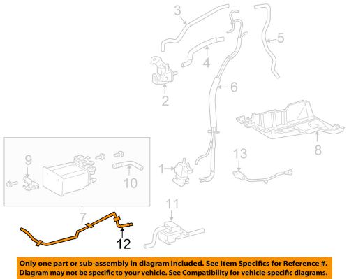 Toyota oem 07-10 sienna 3.5l-v6 emission-filter hose 7774808010