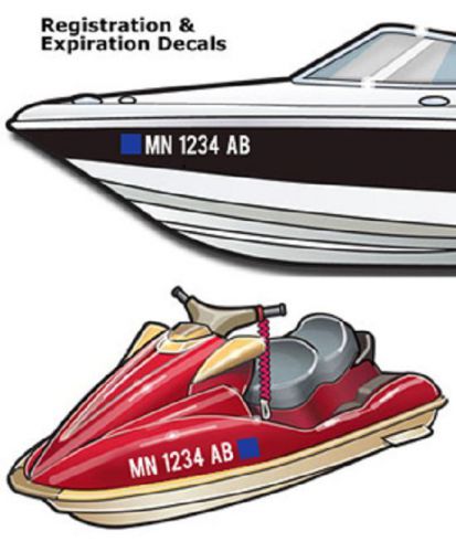 Boat registration decal