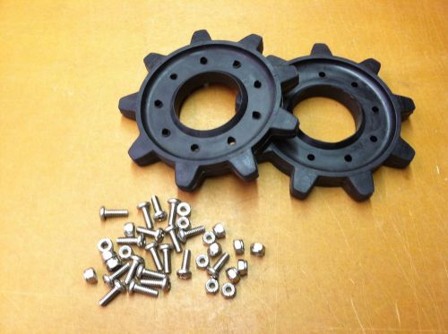 Two rear sprockets and hardware: vintage ski-doo