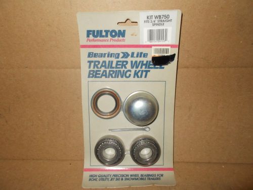 Fulton wb750 trailer axle bearing replacement kit 3/4" straight spindles