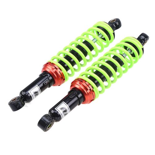 One pair universal 280mm 11&#034; motorcycle shock absorber rear suspension green