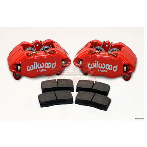 Wilwood forged dpha front caliper kits - red  caliper honda/accura   140-13029r