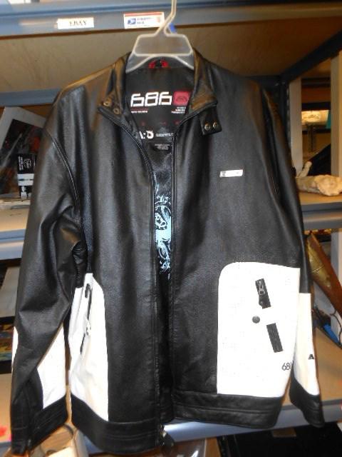 Buy 686 Men's Leather Jacket with White Accent Size L in Ann Arbor ...