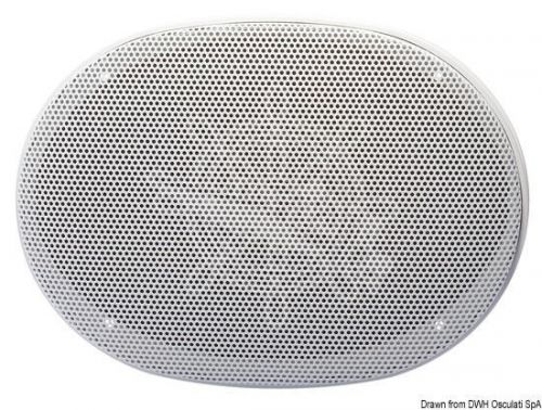 Osculati white oval non magnetic waterproof 280 watt 3 way speakers