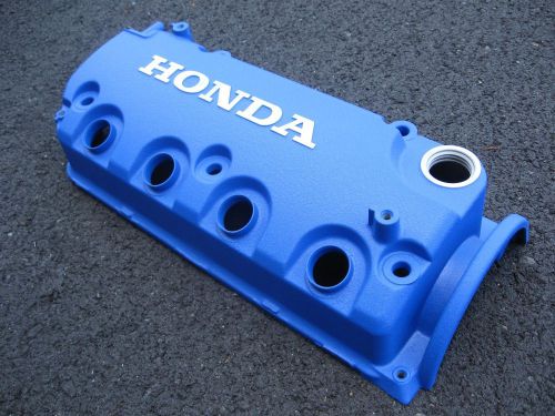 1996-2000 honda civic powder coated blue wrinkle valve cover d16y8 d16y7