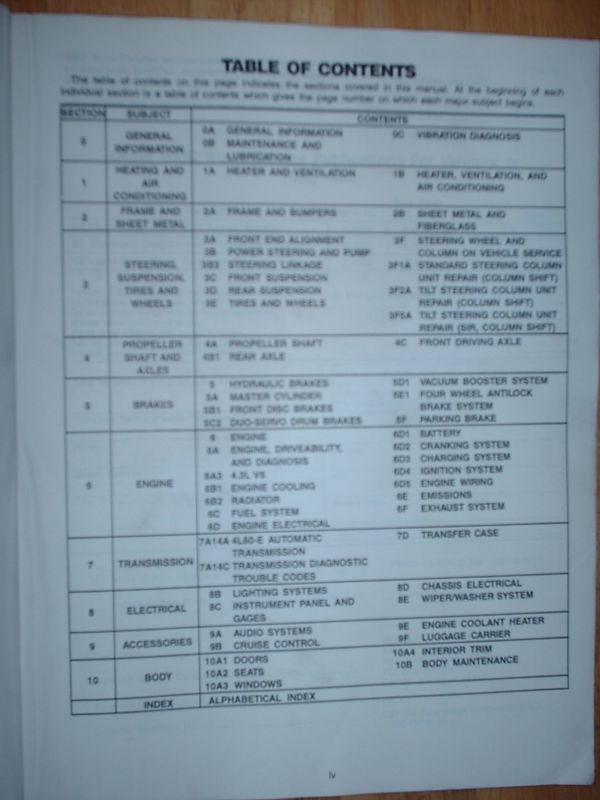 1993 GMC SAFARI VAN SHOP MANUAL / SERVICE BOOK ORIG!, US $24.50, image 4