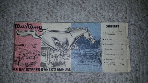 1964.5 mustang owners guide - 1st printing