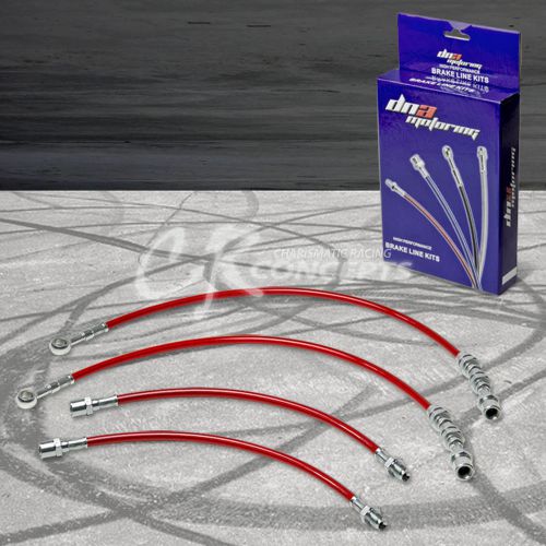 High performance stainless steel braided brake line 86-91 supra mark iii 7m red